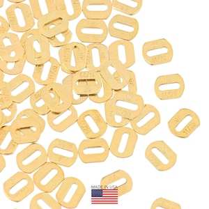 5 Pcs Bag of 4.2x3.3 mm 14K Gold Filled Quality Tags (GF4001QT) image 1