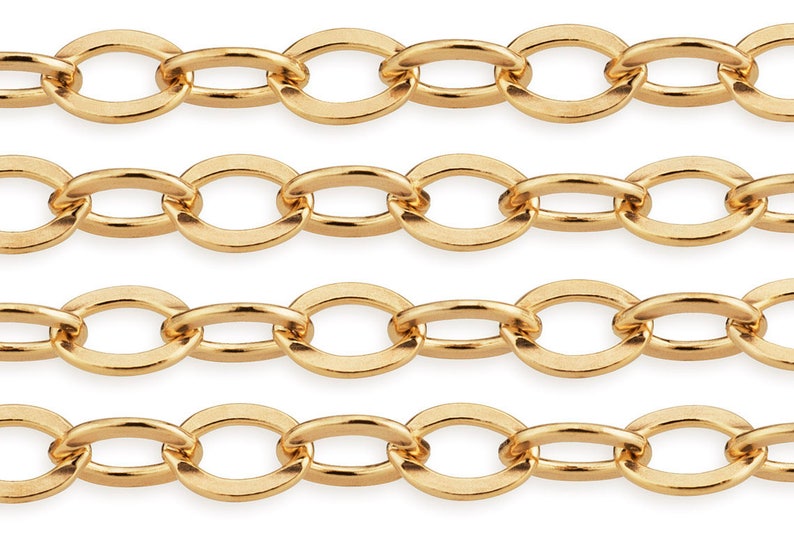 1.6x2.1 mm 14K Gold Filled Bulk Flat Cable Chain GF916F image 3
