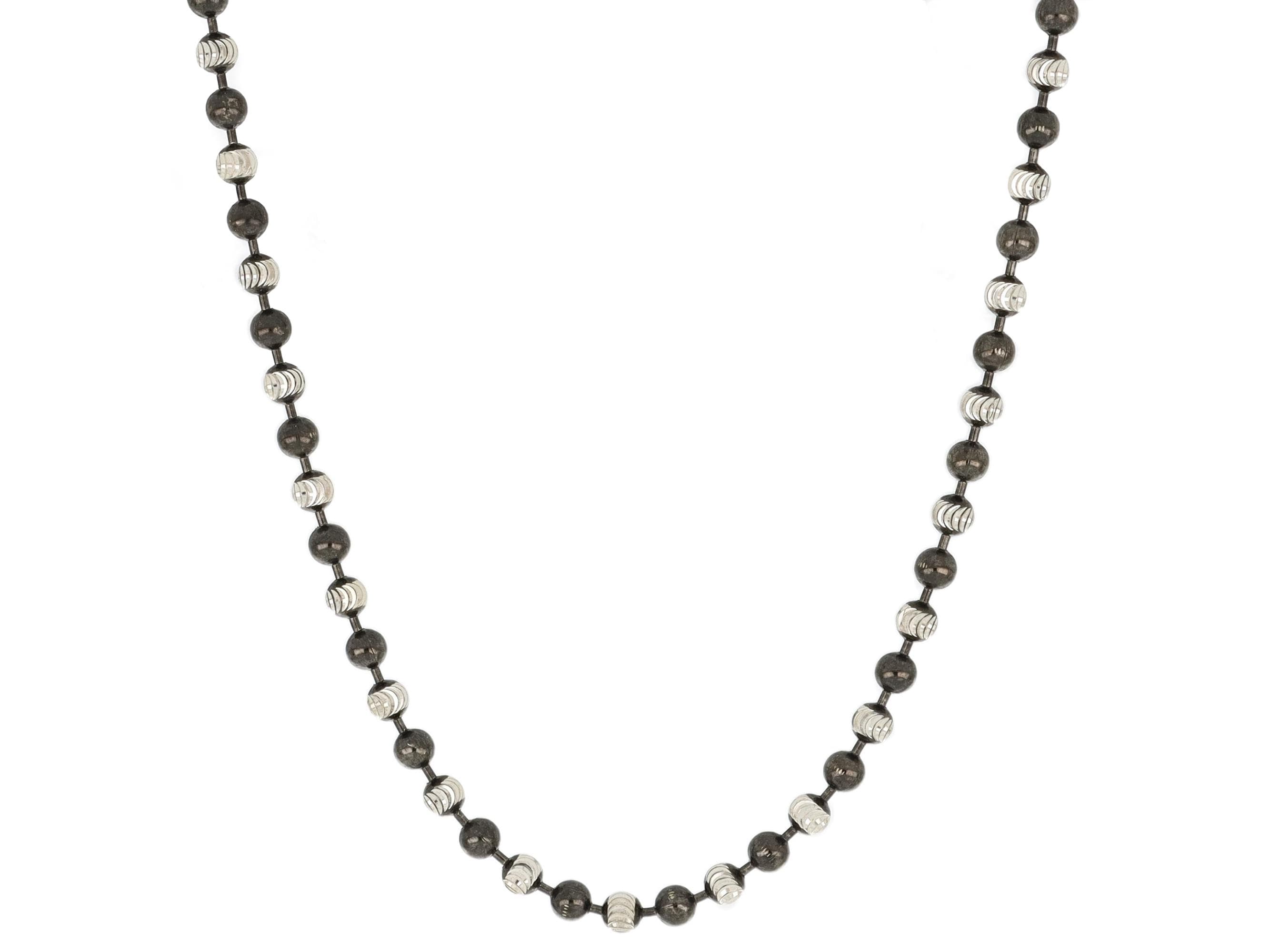 Collana Rosario Lunga in Argento 925 placcato Oro Giallo 18Kt con Perle Bianche d'Acqua Dolce 10/11 mm