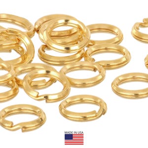 Zak van 5 met 7 mm 14K gold filled deelringen (GF4003203)