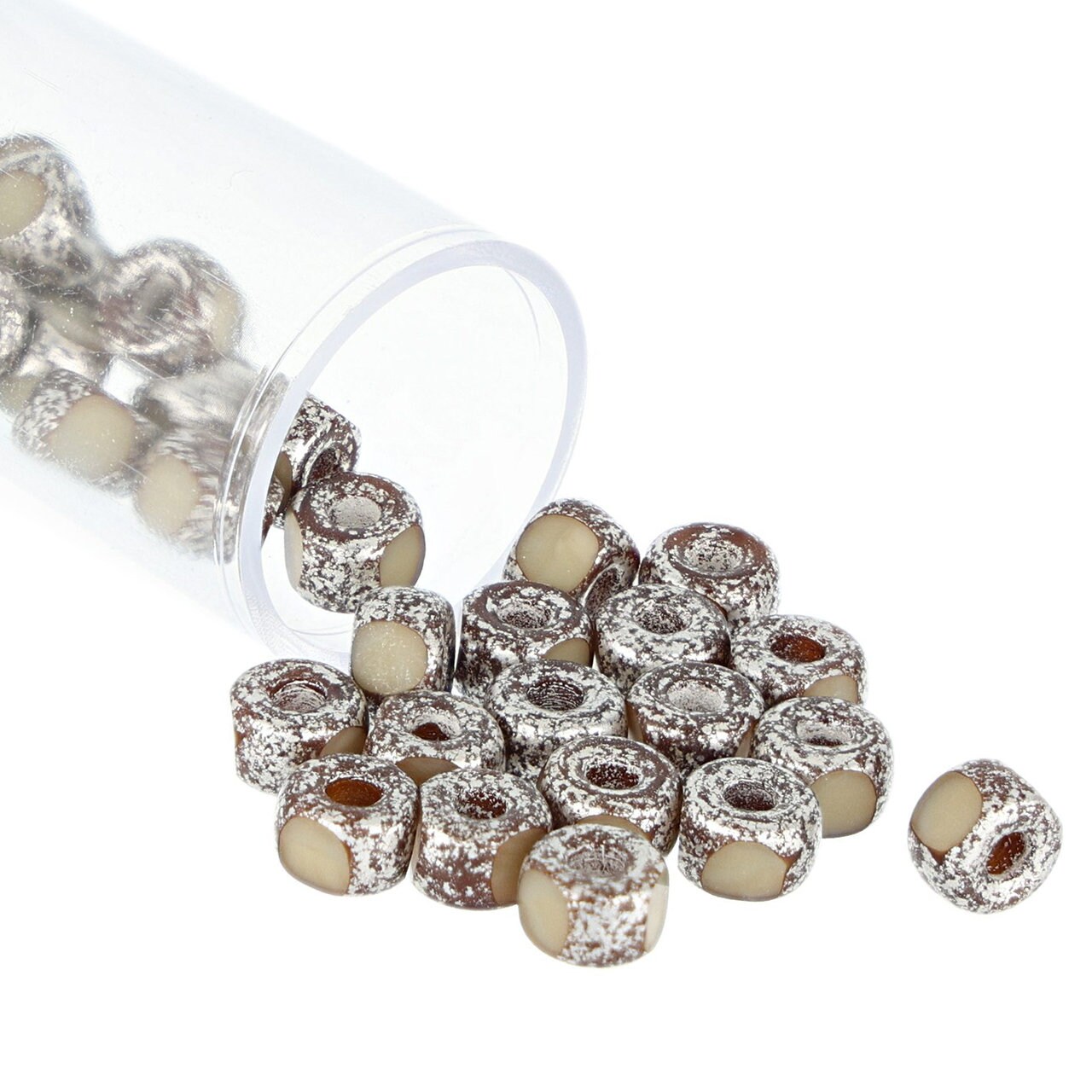 Matubo™ 2/0 3 Cut Seed Beads - Ivory Silver Paste(ch1800022