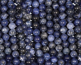 8 mm Sodalite Round Smooth Gemstone Beads (SDL100107)