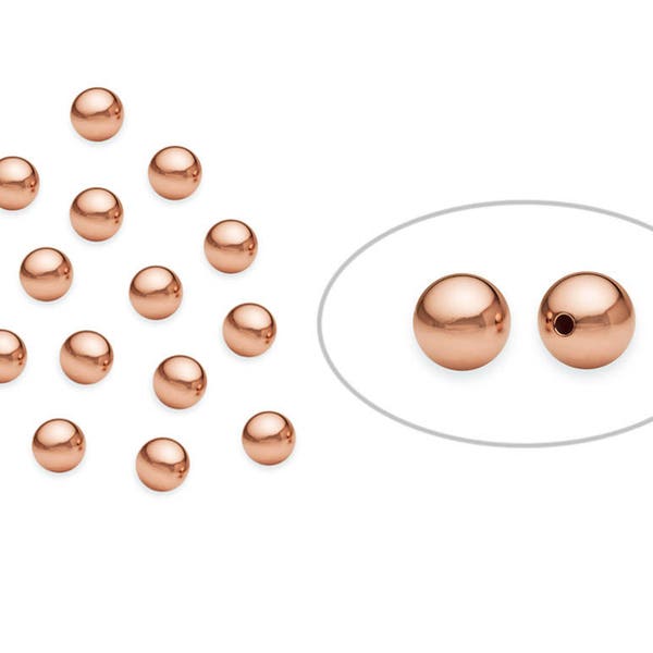 50 Pcs Bag of 4 mm 14K Rose Gold Filled Round Beads (RGF520104)