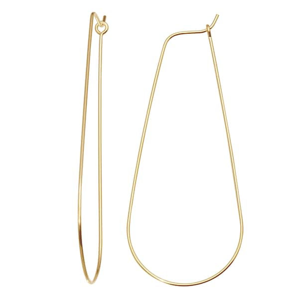 1 Pair Bag of 23x60 mm 14K Gold Filled Teardrop Beading Hoops (GF4003835)