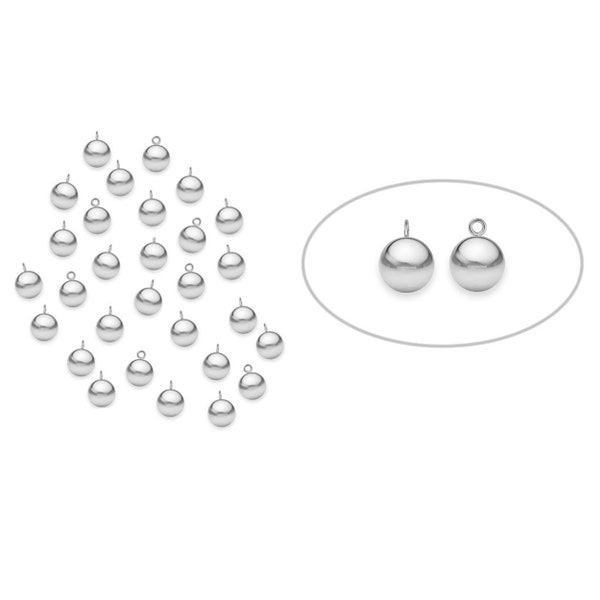 5 Pcs 3 mm Sterling Silver Ball Drops (SSP100287)