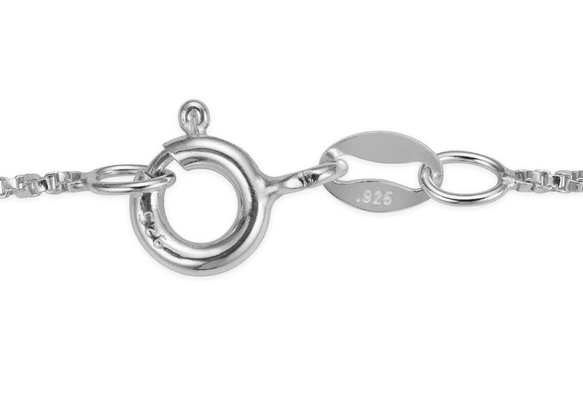 スターリングシルバー 0.82 mm ツイストボックスネックレス 14～18