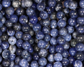 Fil De Perles En Sodalite - Boules 6mm, Environ 63 Pièces Pour 39cm, Création Handmade