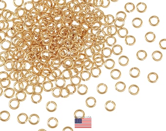 14K Gold Filled Open Jump Rings 20 Gauge 4mm 10Pc (GF20GOJR04)