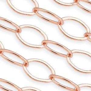 2.5x3.8 mm 14K Rose Gold Filled Flat Cable Chain RGF1310F image 3