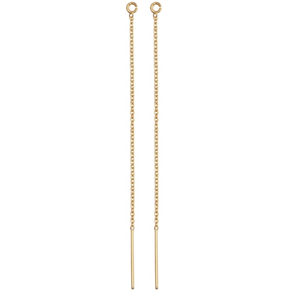 1 Pair 65 mm 14K Gold Filled Cable Chain Ear Threaders (GF4001706)