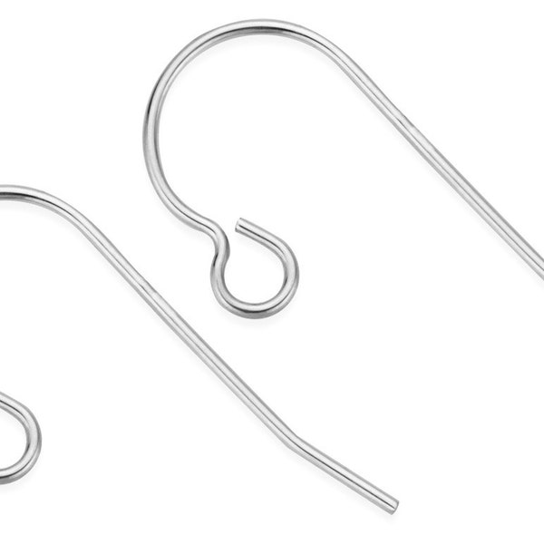 2 Pairs Bag of 3.8 mm Large Silver Loop Earwire (SS4001403)