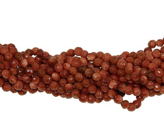 15 IN Strand 6 mm Goldstone Round Faceted Beads (GLDRNF0006)