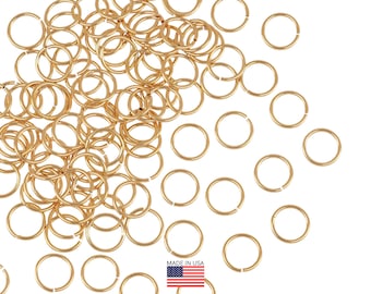 14K Gold Filled Open Jump Rings - 22 Gauge 6mm 10Pcs (GF22GOJR06)