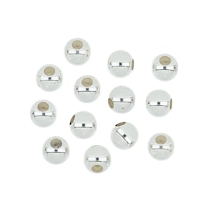 10 Pcs 3 mm Sterling Silver Silicone Beads (SS550102) image 1