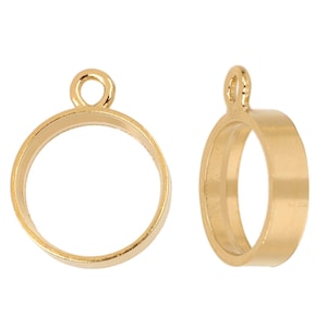 14K Gold Filled Bezel Drop 6mm - 1 Pair (GF4003115)