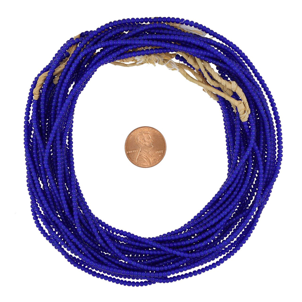 24 Inch Strand of 2.5 Mm African White Heart Glass Rondelle