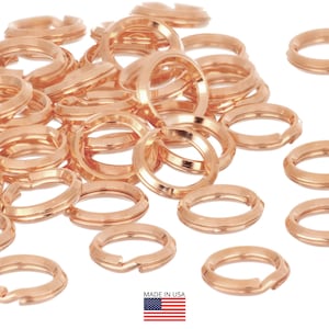5 Pcs Bag of 6 mm 14K Rose Gold Filled Split Rings (RGF4003202)
