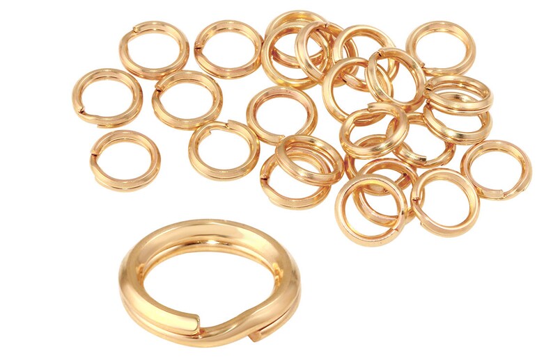 5 Pcs 6 Mm 14K Gold Filled Split Rings GF4003202 Etsy