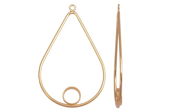 1 Pair Bag of 29x20 Mm 14k Gold Filled Teardrop Drops With 6