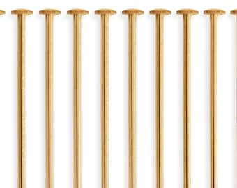 10 Pc Bag of 1 Inch 26 Gauge 14k Gold Filled Head Pin (GF26G10H10)