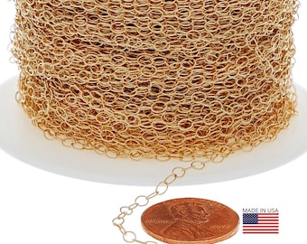 2.5x3.7 mm 14K Gold Filled Bulk Cable Chain (GF1310) Priced Per Foot