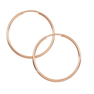 1 Pair Bag of 20 mm 14K Rose G/ Filled Endless Hoops (RGF4003809) 1/20 Inch Thickness 8/10 Inch Diameter