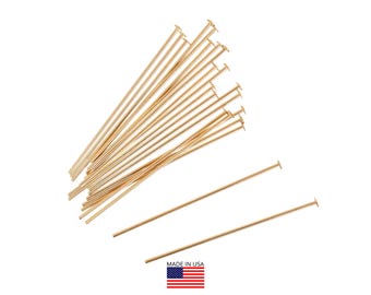 10 Pc 1.5 Inch 20 Gauge 14k Gold Filled Head Pins (GF20G15H10)