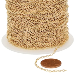 2.1x2.5 mm 14K Gold Filled Cable Chain (GF1916) Priced Per Foot