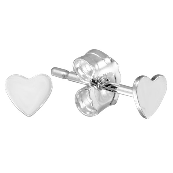 1 Pair 3.5 mm Sterling Silver Heart Posts (SS4001617)