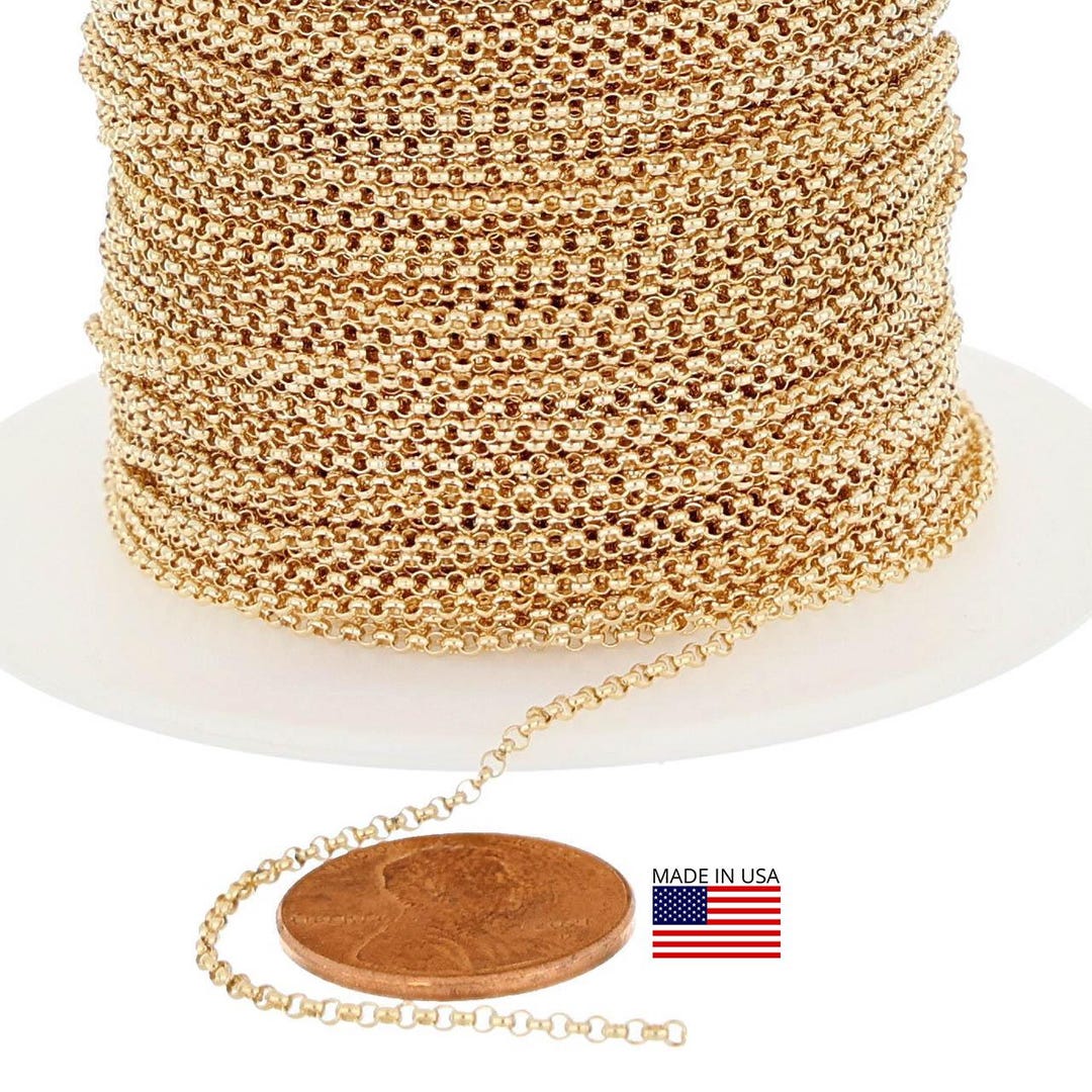 1.5 Mm 14K Gold Filled Rolo Chain (GF441) Price per Foot - Etsy