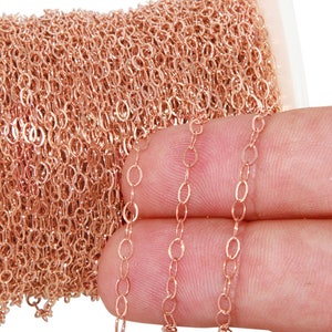 2.5x3.8 mm 14K Rose Gold Filled Flat Cable Chain RGF1310F image 2