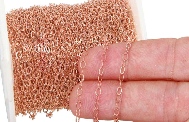 2.5x3.8 mm 14K Rose Gold Filled Flat Cable Chain RGF1310F image 2