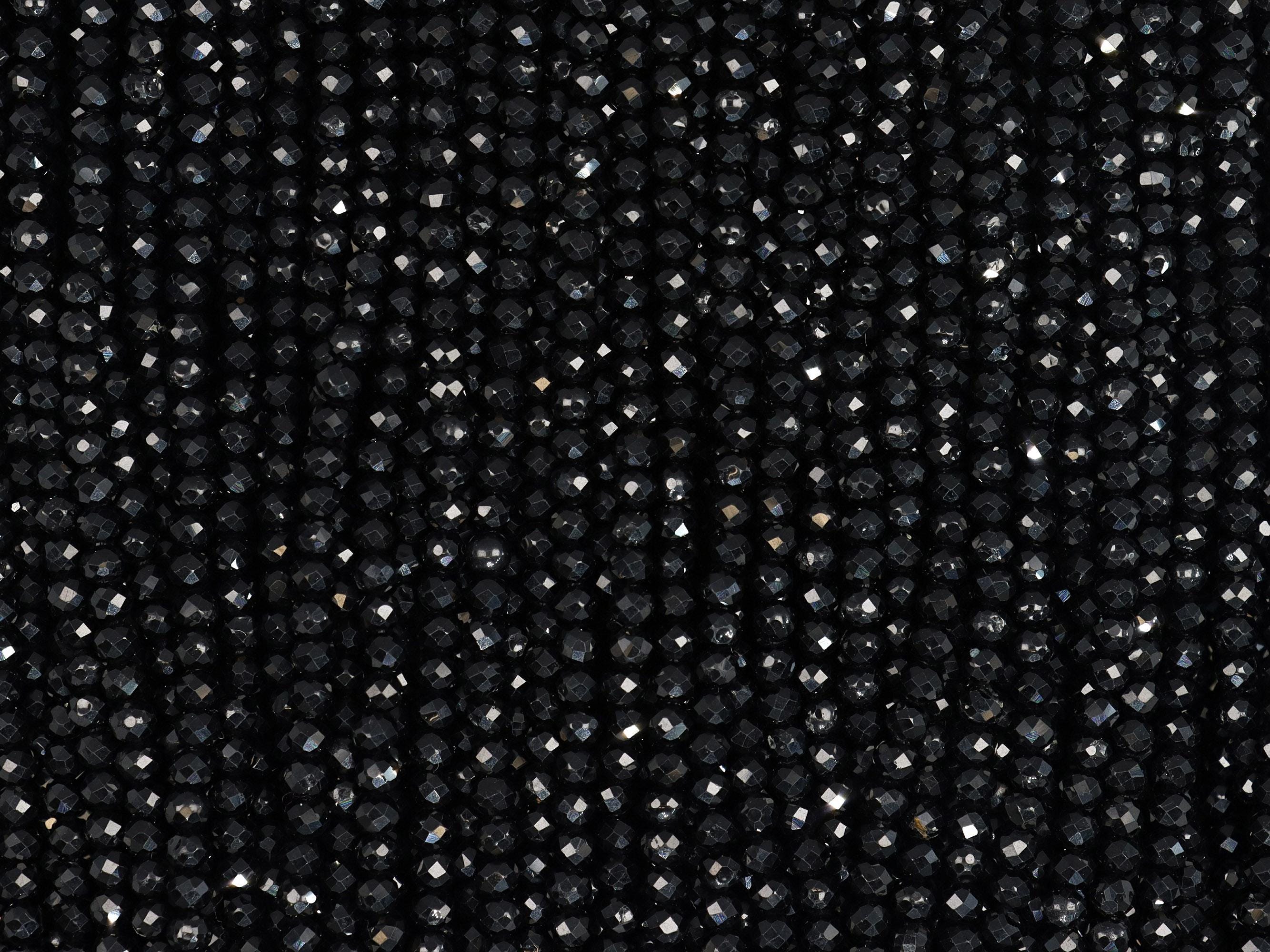 ブラックトルマリンラウンドファセットビーズ3mm - Etsy 日本