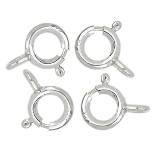 5 Pcs Bag of 7 mm Sterling Silver Closed Spring Ring (SS4002608)