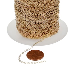 2.5x1.9 mm 14K Gold Filled Cable Chain (GF1515) Price Per Foot