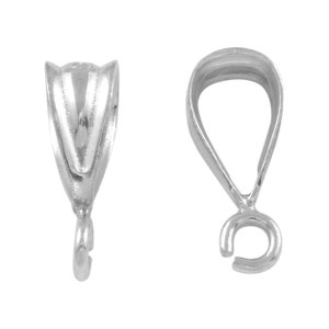 4 Pcs 5.7x2.7 mm Sterling Silver Bail With Open Ring (SS4003612)