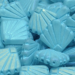 8 Pcs 17mm Diafan Pressed Czech Glass Beads -Powder Blue(CH9003102)