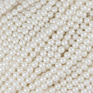 15 IN Strand Of 8 mm White Faux Pearl Beads(MMP100136)