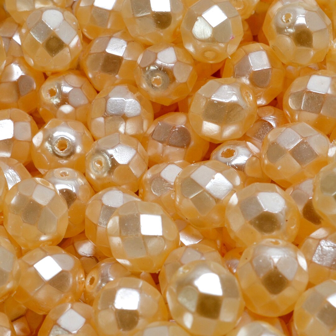 16 個 8 mm ファイアポリッシュ ラウンド チェコ ガラス ビーズ