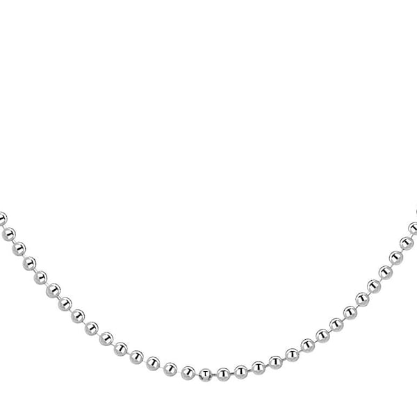 2 mm 925 Sterling Silver Ball Chain Necklace 16 to 20 Inch Length (SSN100158)