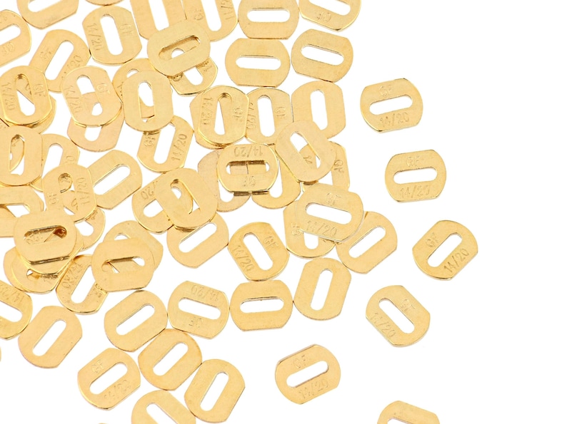 5 Pcs Bag of 4.2x3.3 mm 14K Gold Filled Quality Tags (GF4001QT) image 6