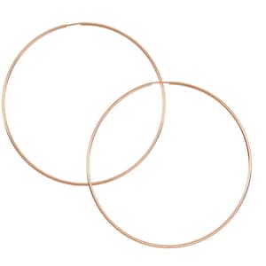 Bolsa de 1 par de aros infinitos de 40 mm rellenos de oro rosa de 14 quilates (1/20 de pulgada de grosor, 1,6 pulgadas de diámetro) (RGF4003812)