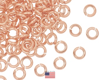 20 Pcs: 14K Rose Gold Filled Jump Rings - 3.5mm, 20 Gauge