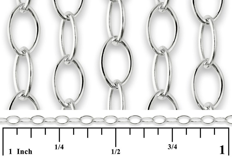 1 Foot of 2X1.4mm Sterling Silver Small Chain SS30BC image 3