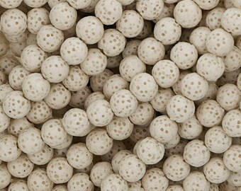 Filo Di Perline Di Pietra Lavica Naturale, Rotonde, 12 Mm - Italia - Foto 8