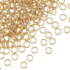 10 Pc Bag of 4 mm 22 Gauge 14K Gold Filled Closed Jump Rings (GF22GCJR04)