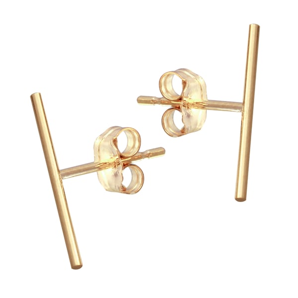 1 Pair 10 mm 14K Gold Filled Bar Post Earrings (GF4001640)