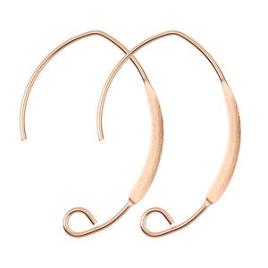 14K Rose G/Filled Flat V-Shape Earwire  (RGF4001407) Priced Per Pair