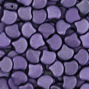 7.5x7.5 MM Matubo Ginko™ Czech Glass Beads- Suede Purple(CH1300040)