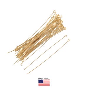 14k Gold Filled Eye Pins 2 In 24g 10 Pcs. (GF24G20EYP)